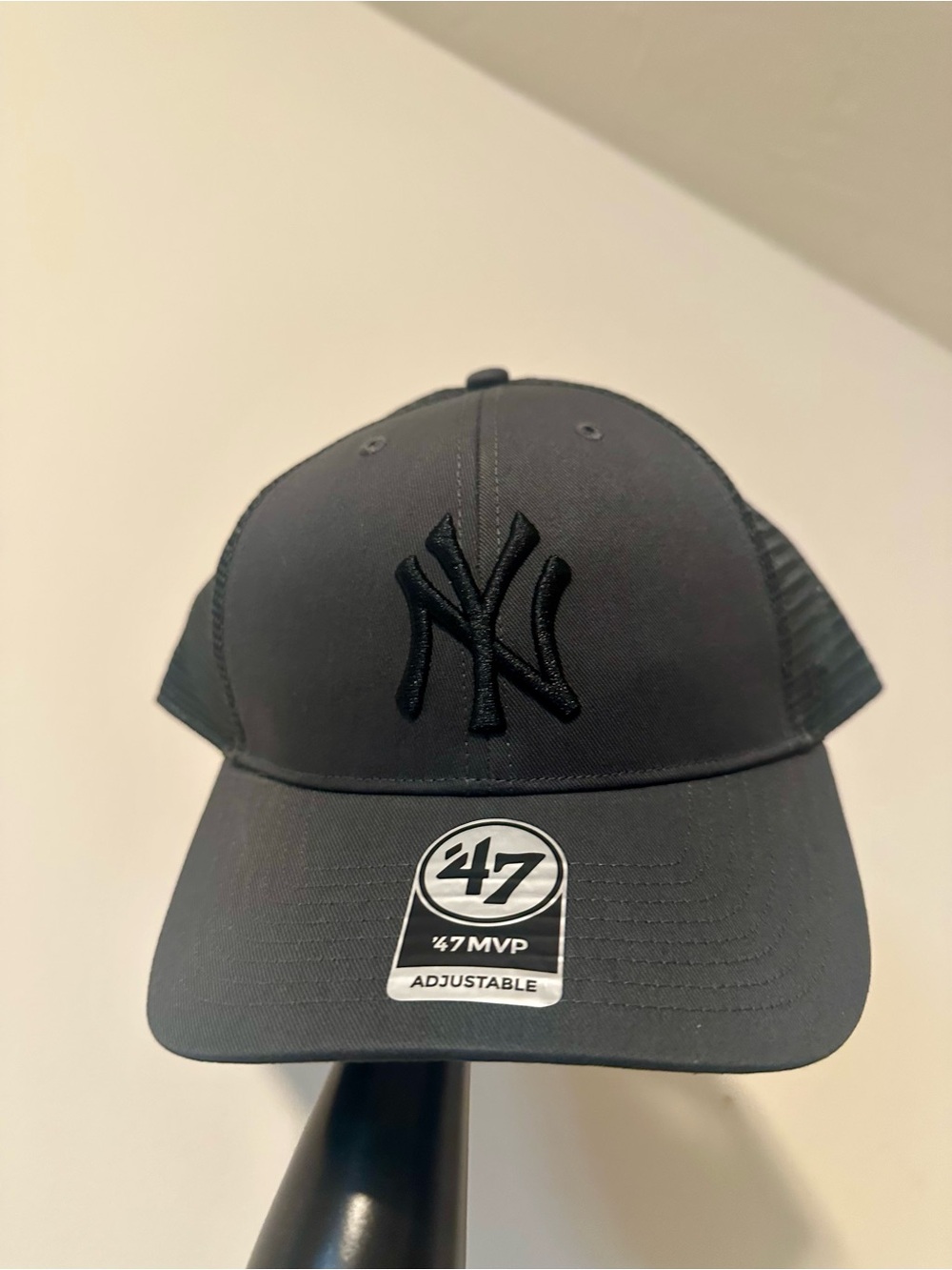 47 New York Yankees Black Cap with Embroidered Logo